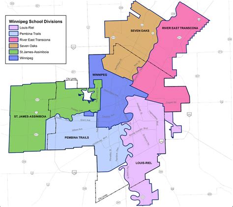 Winnipeg School Divisions Map