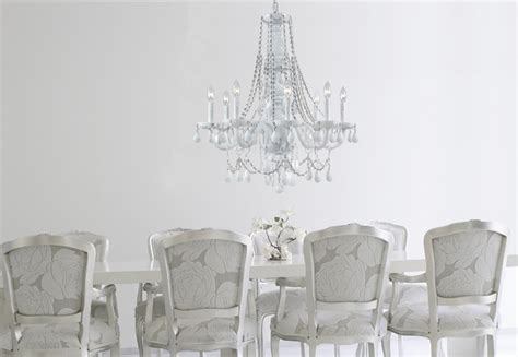 These amazing and creative lighting ideas will help you to transform the dining room and give it a glamorous look and feel. Glamorous White Crystal Chandelier in Transitional Dining ...