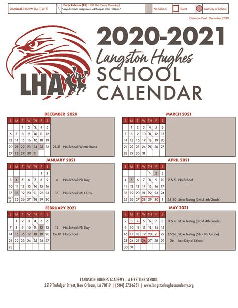 Lha Calendar Firstline Schools