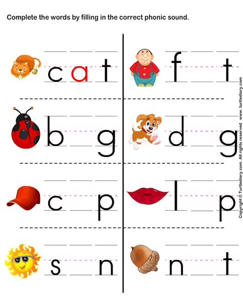 Free Printable Worksheets For Kindergarten Phonics Worksheet24