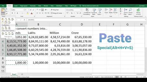How To Convert Numbers Into Thousands Lakhs Millions And Crores In Excel Excel