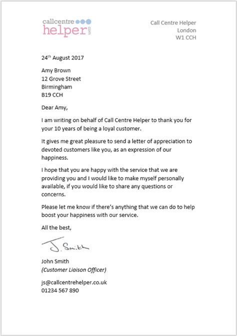 Sample Thank You Letter To New Client Announcement