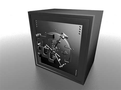 Steel Safe Bank 3d Model 3d Studio Files Free Download Modeling 27332