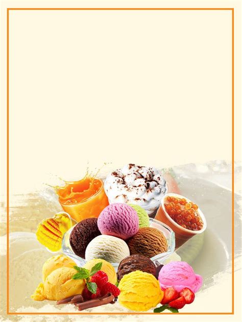 Colorful Delicious Ice Cream Poster Psd Layered Background Artofit
