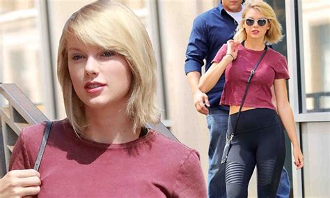 Taylor Swift Flaunts Fuller Chest In Clingy Red Crop Top After Boob Job