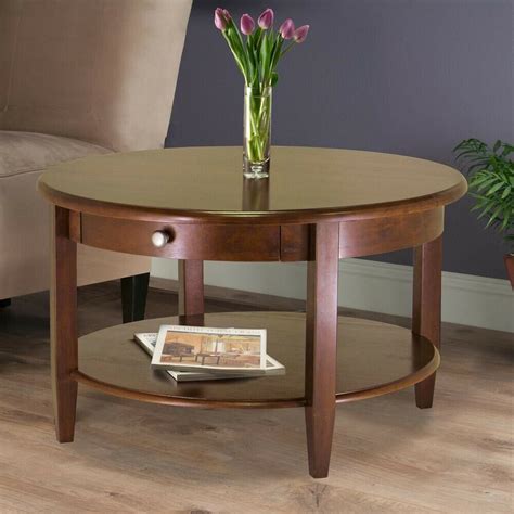 Fully assembled coffee tables at argos. Winsome Wood Coffee Table Concord Walnut Storage Space ...