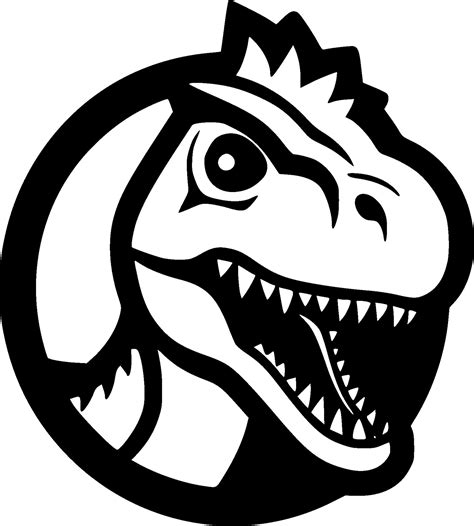 Dino Black And White Vector Illustration 33483776 Vector Art At Vecteezy