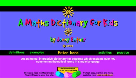 A Maths Dictionary For Kids By Jenny Eather