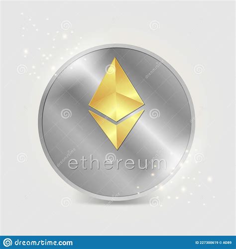 Ethereum Realistic Vector Illustration Editorial Stock Image