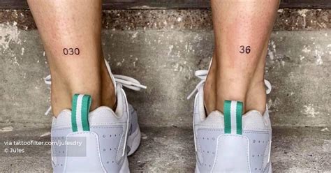 030 And 36 Berlin Area Code Tattoos On The