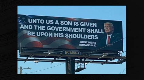 Yes A Billboard Associated Trumps Photo With A Bible Verse About Jesus