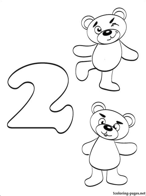Coloring The Number 2 Coloring Pages