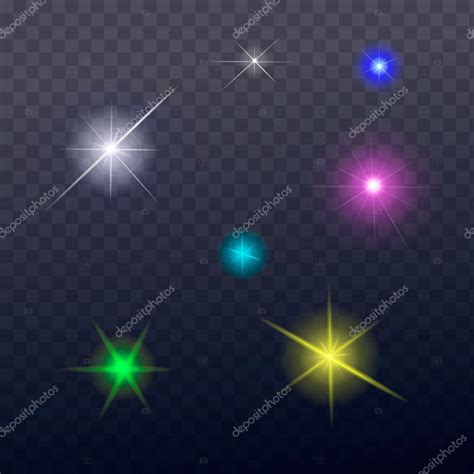 Stars And Sparkles Collection Of Design Elements On Transparent