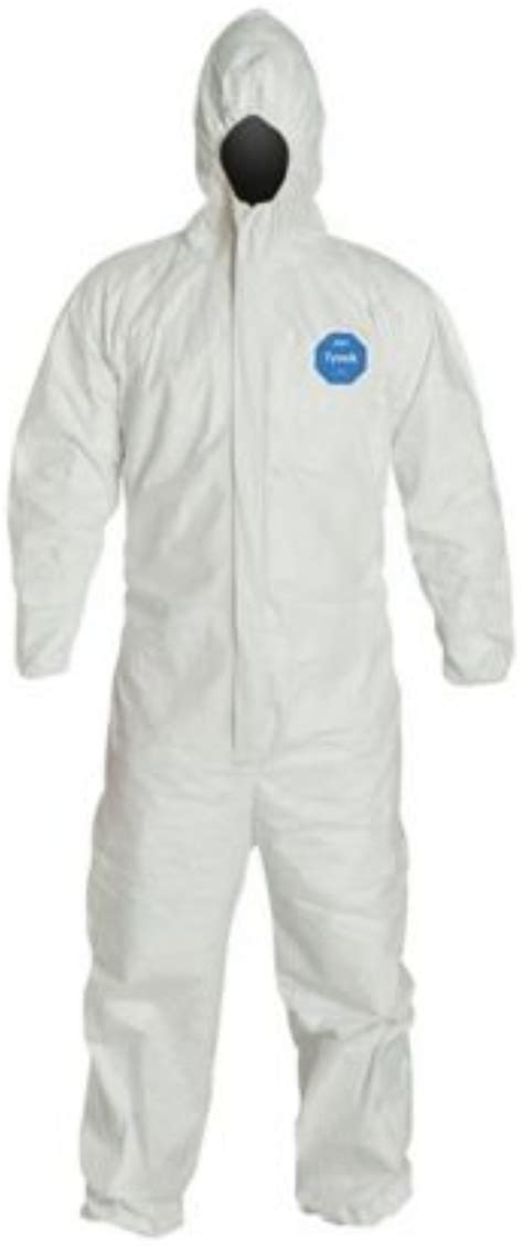 Dupont Tyvek Disposable Suit With Hood And Elastic Wrists And Ankles