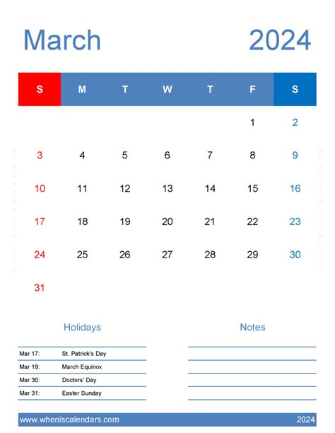 Excel Calendar March 2024 Monthly Calendar