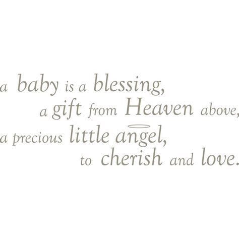 Baby Is A Blessing Quote Wall Decal Blessed Quotes Wall Phrases