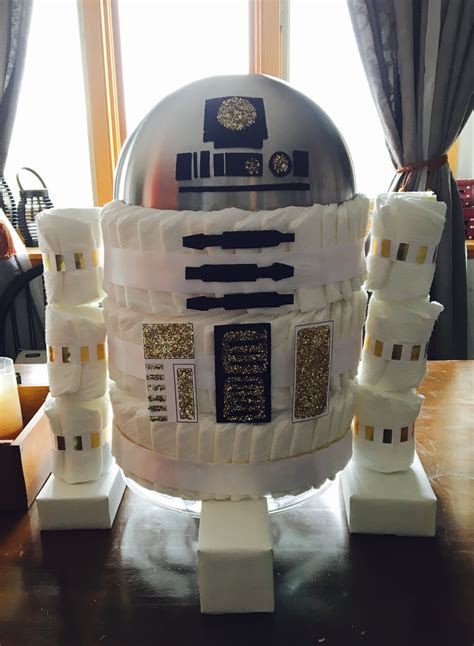 Baby Shower R2d2 Diaper Cake Star Wars Star Wars Baby Shower Star