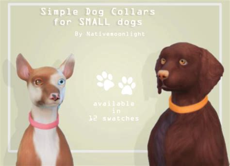 Nativemoonlight Sims 4 Pets Sims Pets Large Dog Collars