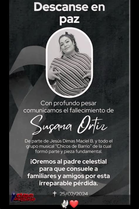 Fallece Susana Ortiz Exvocalista De Chicos De Barrio