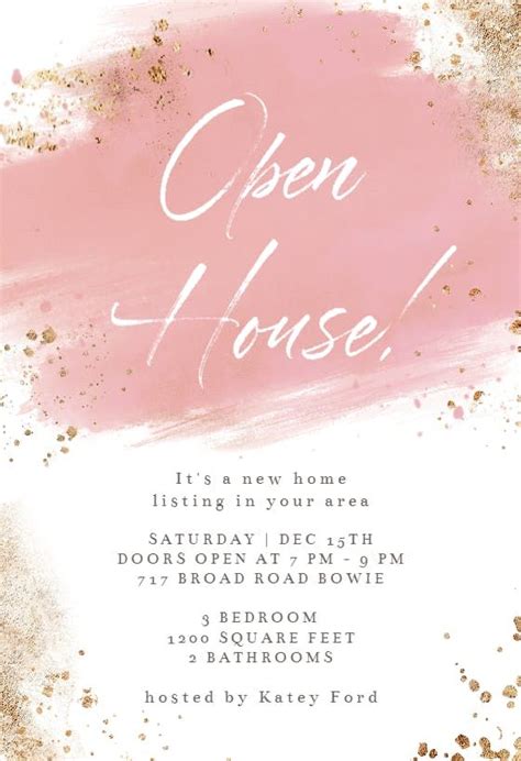 Shop Opening Invitation Card Event Invitation Templates Open House