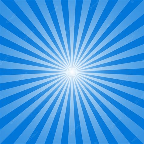 Premium Vector Sun And Rays On Blue Background