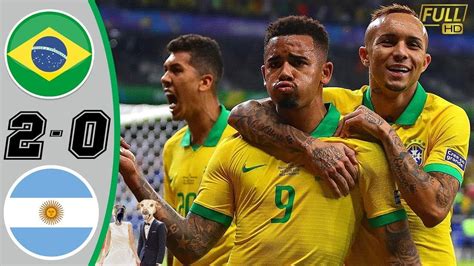 argentina vs brazil 0 2 highlights copa america semi final 2019 english commentary hd youtube