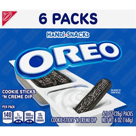 Handi Snacks Oreo Cookie Sticks N Crème Dip Snack Packs 6 Snack Packs