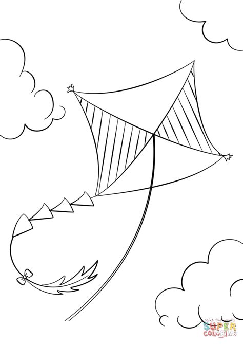 Coloring Pages Of Flying Kites
