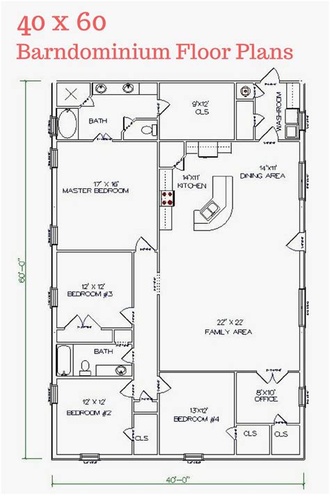 Barndominium Floor Plans 40 X 60 Eura Home Design