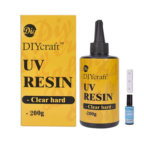 Uv Epoxy Resin Clear Hard Cure Fast Drying Adhesive 200g
