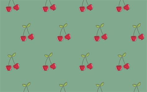 Wallpaper Cherry Patterns Berries Vector Texture Cartoon