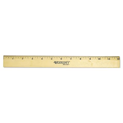 Westcott 05011 12 Wood Ruler With Metal Edge 116 Standard Scale