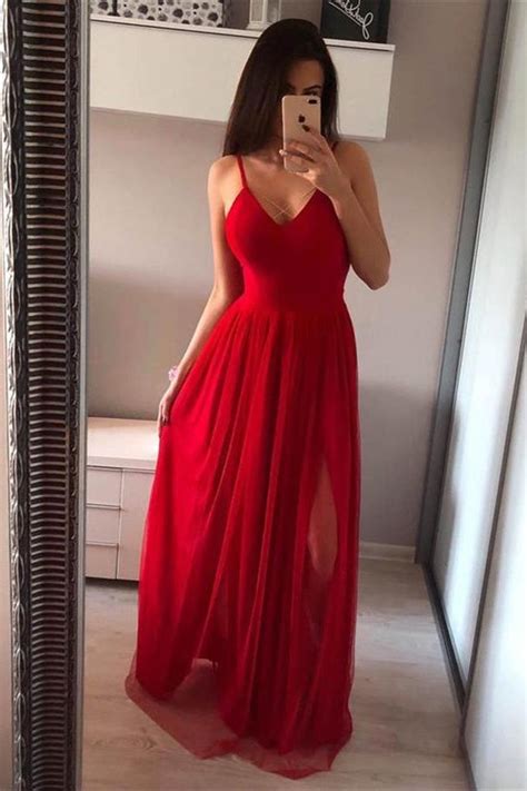 Beautiful Long Red Prom Dress For Teens Party Dress Bohogown