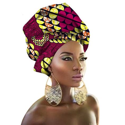 100 Cotton 90100cm Women African Head Wraps Traditional Head Wrap