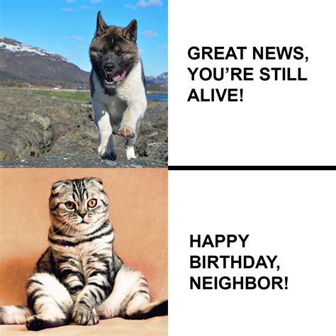 Free Happy Birthday Neighbor Meme  Illustrator  Psd Png