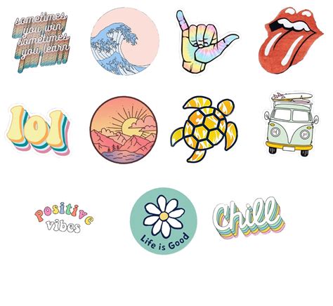 11 Pack Cute Vsco Stickers Pack Aesthetic Stickers For Hydro Ph