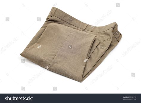 Folded Trousers Isolated On A White Background Stock Photo 70161250