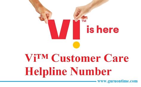 Vi Customer Care Number Enquiries And Complaints Numbers Guru On Time