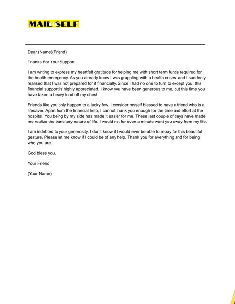 Thank You Letter For Financial Help How To Templates And Examples