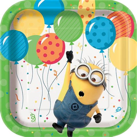 About 0% of these are paper boxes. Square Despicable Me Minions Paper Cake Plates, 8ct, Plates - Amazon Canada | Minion party ...