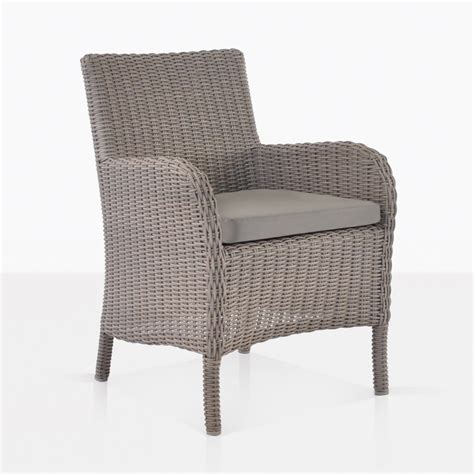 Enjoy alfresco dining with wicker patio furniture. Cape Cod Outdoor Wicker Dining Arm Chair | Design Warehouse NZ