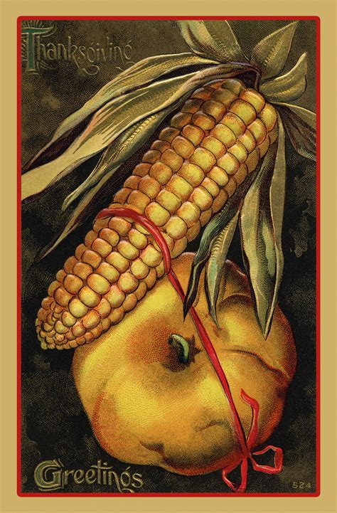 Thanksgiving Vintage Corn Card Free Stock Photo Public Domain Pictures