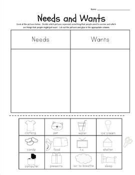 Check spelling or type a new query. 17 Best Images of Want Vs Need Worksheet Free Printable For Adults - Kindergarten Needs and ...