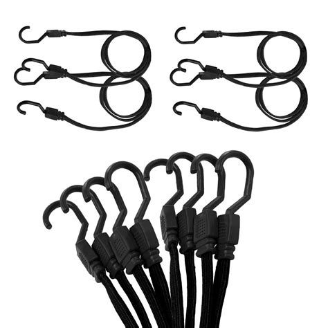 Buy Houseables Bungee Cords with Hooks, Bungie Straps, 4 Pack, 48 Inch