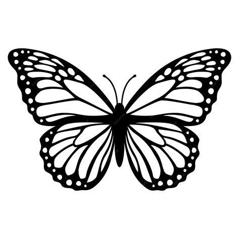 Premium Vector Monarch Butterfly Silhouette Vector Illustration