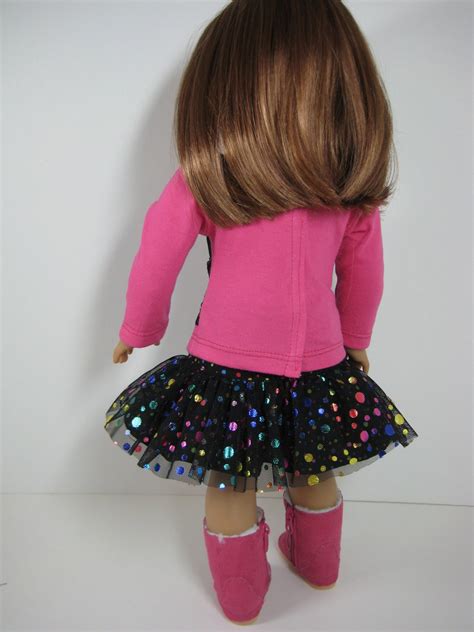 18 inch doll clothes american girl lace and metallic dots
