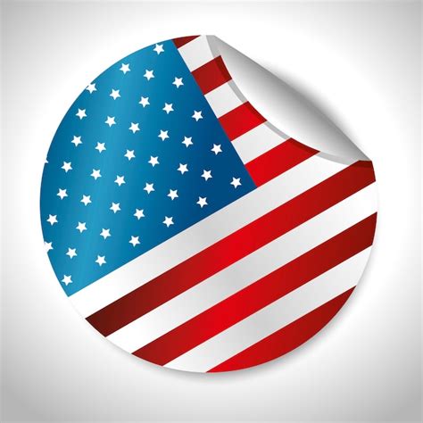 Bandera De Los Estados Unidos De América Botón De La Bandera De