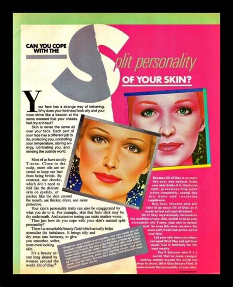 1984 Oil Of Olay Vintage Photo Print Ad Skin Care Article Split