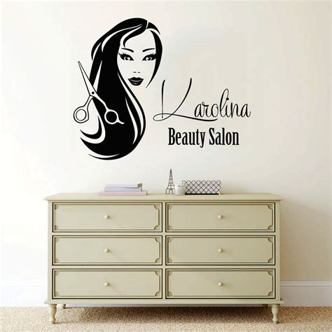 Think of names or words that would. Custom Logo Hair Salon Wall Decal Personalized Name Wall ...