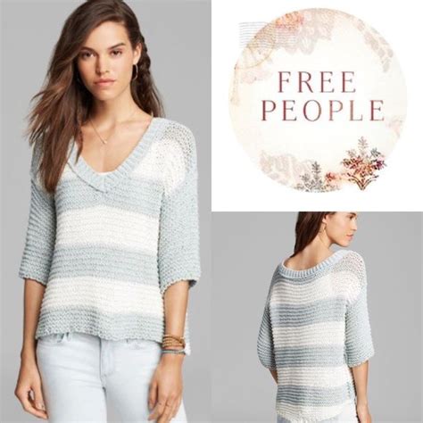 Free People Stripe Park Slope Sweater Clothes Design Knit Outfit Fashion